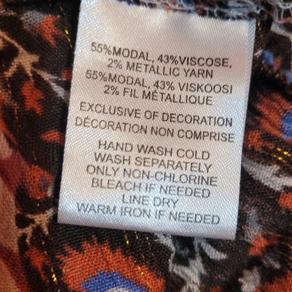 Anthropologie Nalini Kimono Cardigan Boho Floral One Size Loungewear Indie Batik - Picture 7 of 10